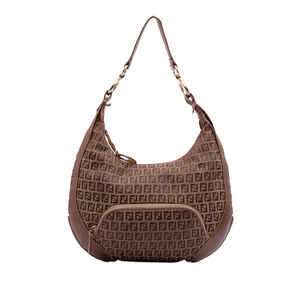 Pre-Loved Fendi Zucchino Canvas Chef Pocket Hobo